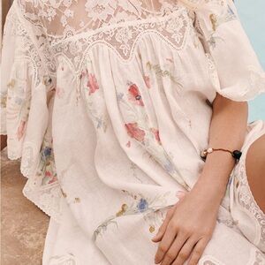 Zimmerman Lucky Lace-Trim Mini Dress